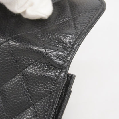 Chanel Matelasse Business Card Case In Caviar Leather