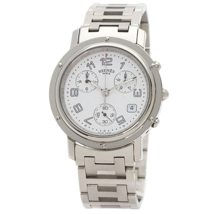 Herms Cl1.910 Clipper Chronograph Watch In Stainless Steel/Ss