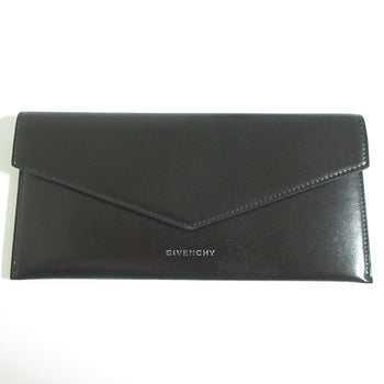 Givenchy Calf Leather 4G Logo Flap Flat Pouch Small Item Clutch Bag Ss23 Wrtw Black