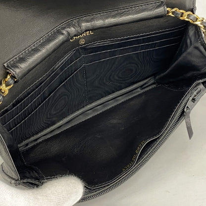 Chanel Shoulder Wallet Chain Caviar Skin Black
