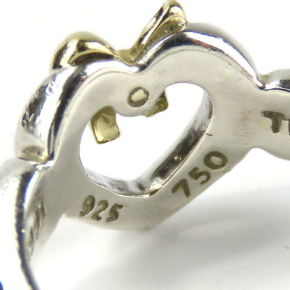 Tiffany & Co. Ring Heart Ribbon Silver 925 K18Yg Approx. 3.2G Yellow Gold #9.5