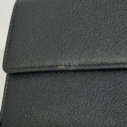 Chanel Camellia Leather Long Wallet Black