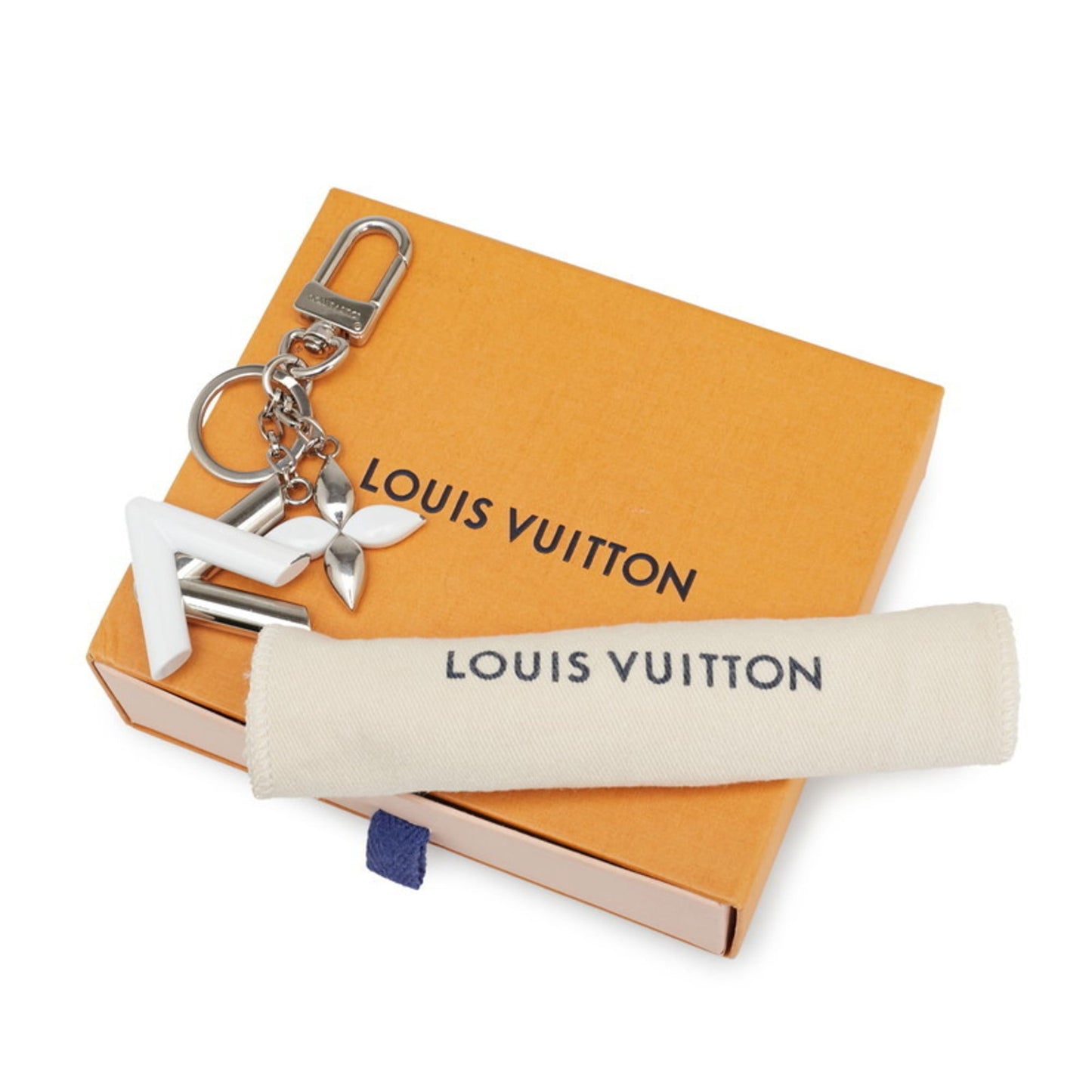 Louis Vuitton Twist Key Ring Bag Charm M68010 Silver
