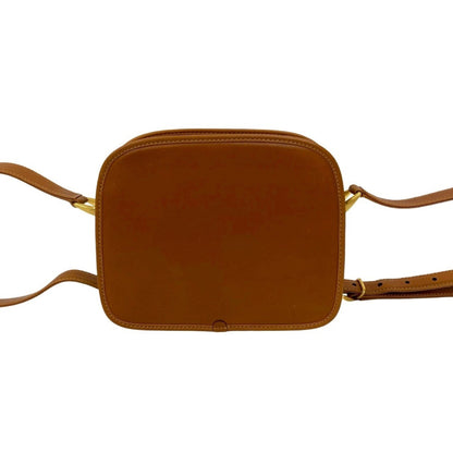 Gucci Vintage Sherry Line Gg Logo Metal Leather Mini Shoulder Bag Brown 31465