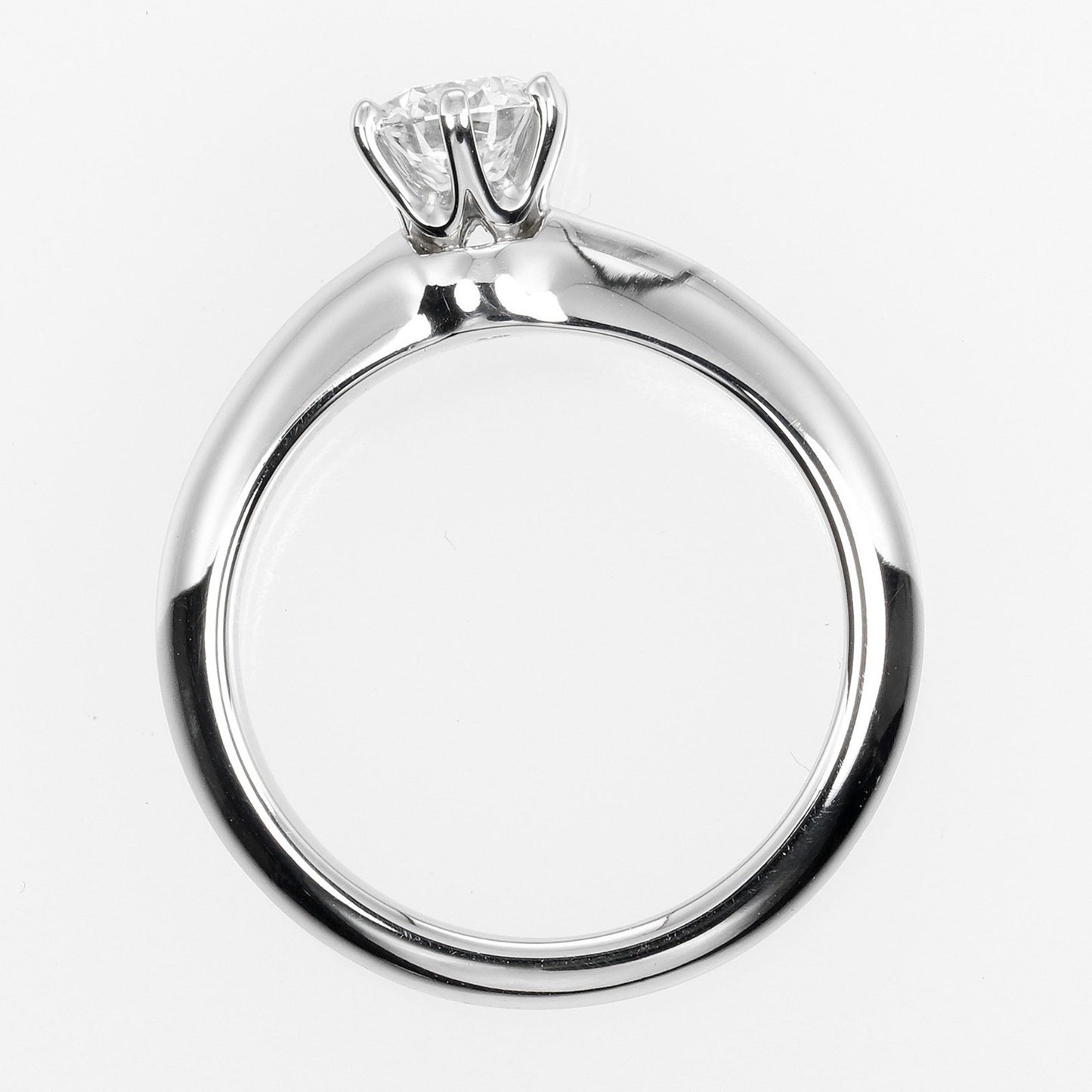 Tiffany & Co. Solitaire Size 7.5 Ring 0.53Ct Vs1/I/3Ex Pt950 Platinum Diamond