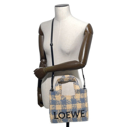 Loewe Font Tote Small Raffia Handbag Alf1B59X16 Loewe 2-Way Shoulder Bag
