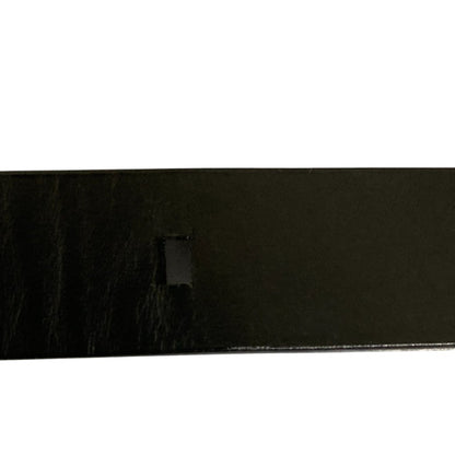 Gucci Silver Buckle Leather Belt