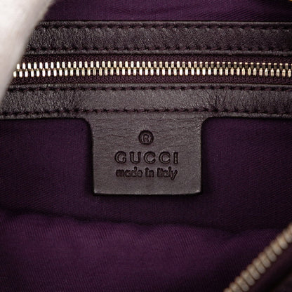 Gucci Horsebit One-Shoulder Bag 145764 Purple Leather