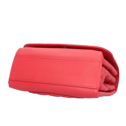 Chanel Matelasse Shoulder Bag Leather Red