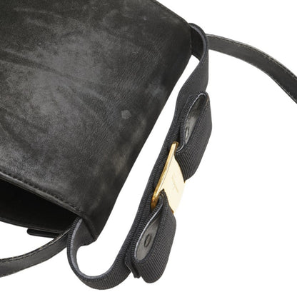 Salvatore Ferragamo Vara Ribbon Handbag/Shoulder Bag 2Way Bc213104 Brown Nubuck Leather