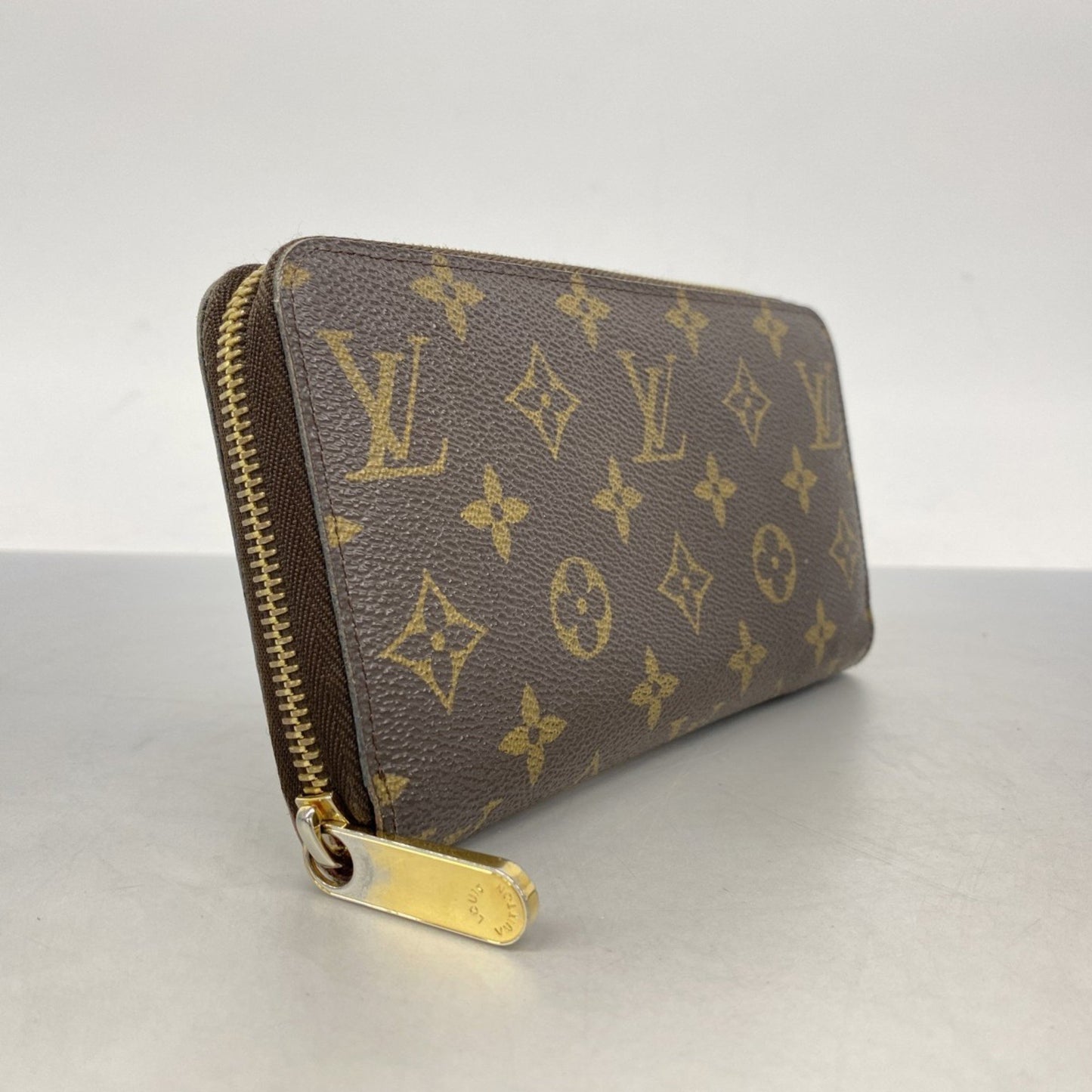 Louis Vuitton Monogram Zippy Wallet M41895 Brown Fuchsia