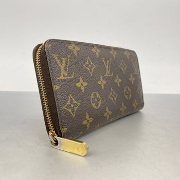 Louis Vuitton Monogram Zippy Wallet M41895 Brown Fuchsia