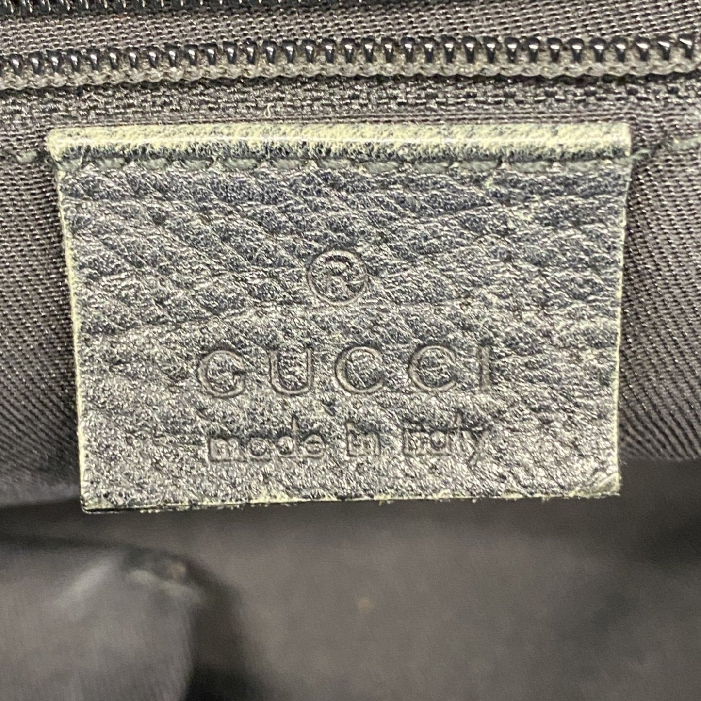 Gucci Gg Canvas Abby Handbag 146244 Leather Black