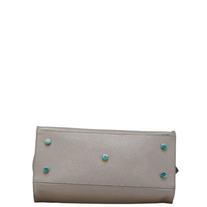 Saint Laurent Cassandra Baby Cabas Small Handbag/Shoulder Bag 2Way 394461 Gray Leather