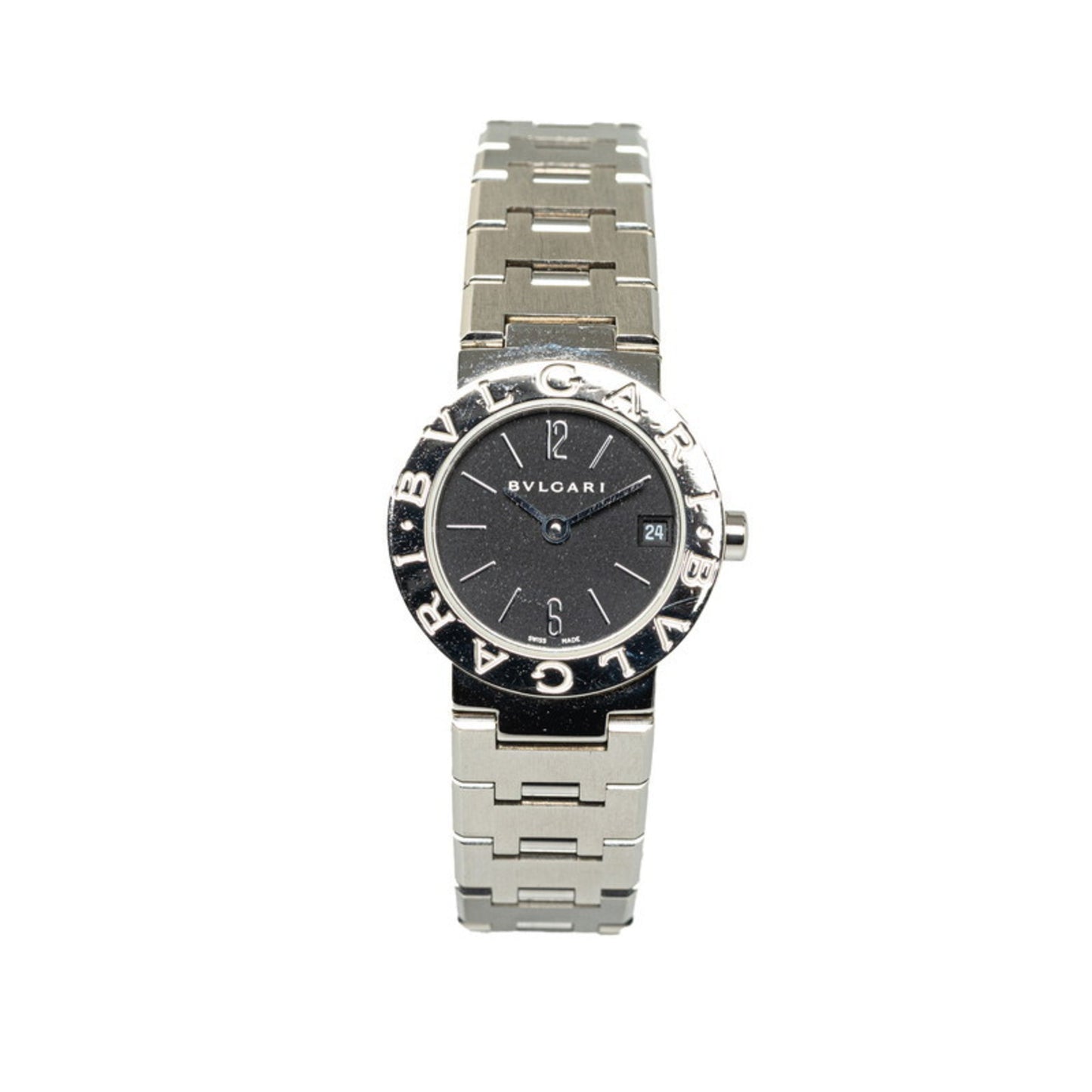 Bvlgari Watch Bb23Ss Quartz Black Dial Stainless Steel