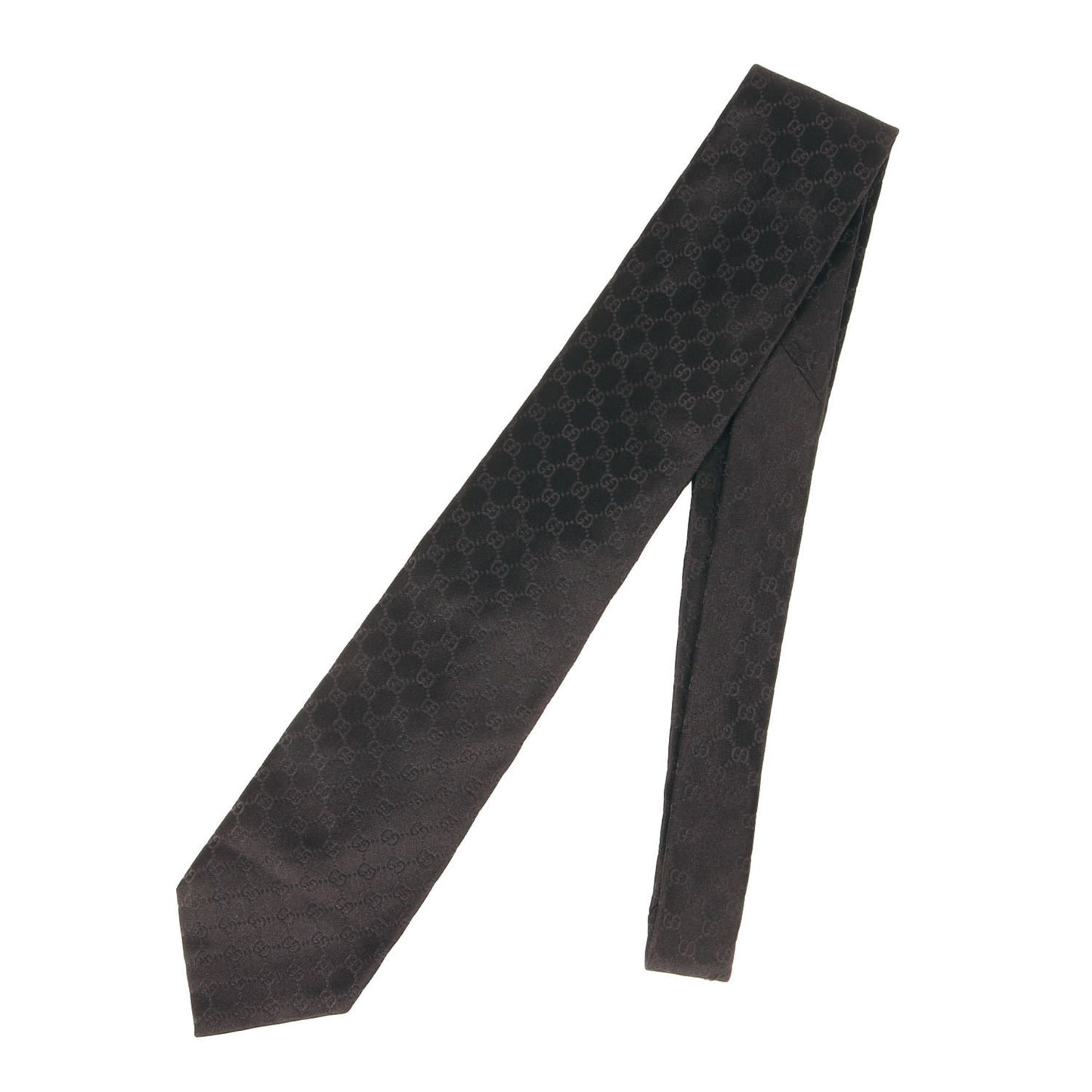 Gucci Gg Monogram Web Stripe Silk Tie