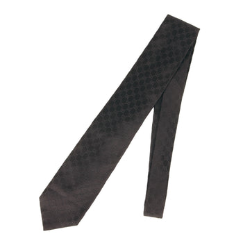Gucci Gg Monogram Web Stripe Silk Tie