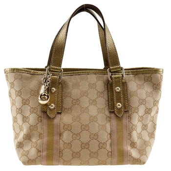 Gucci Handbag 139261 Gg Canvas X Leather Brown