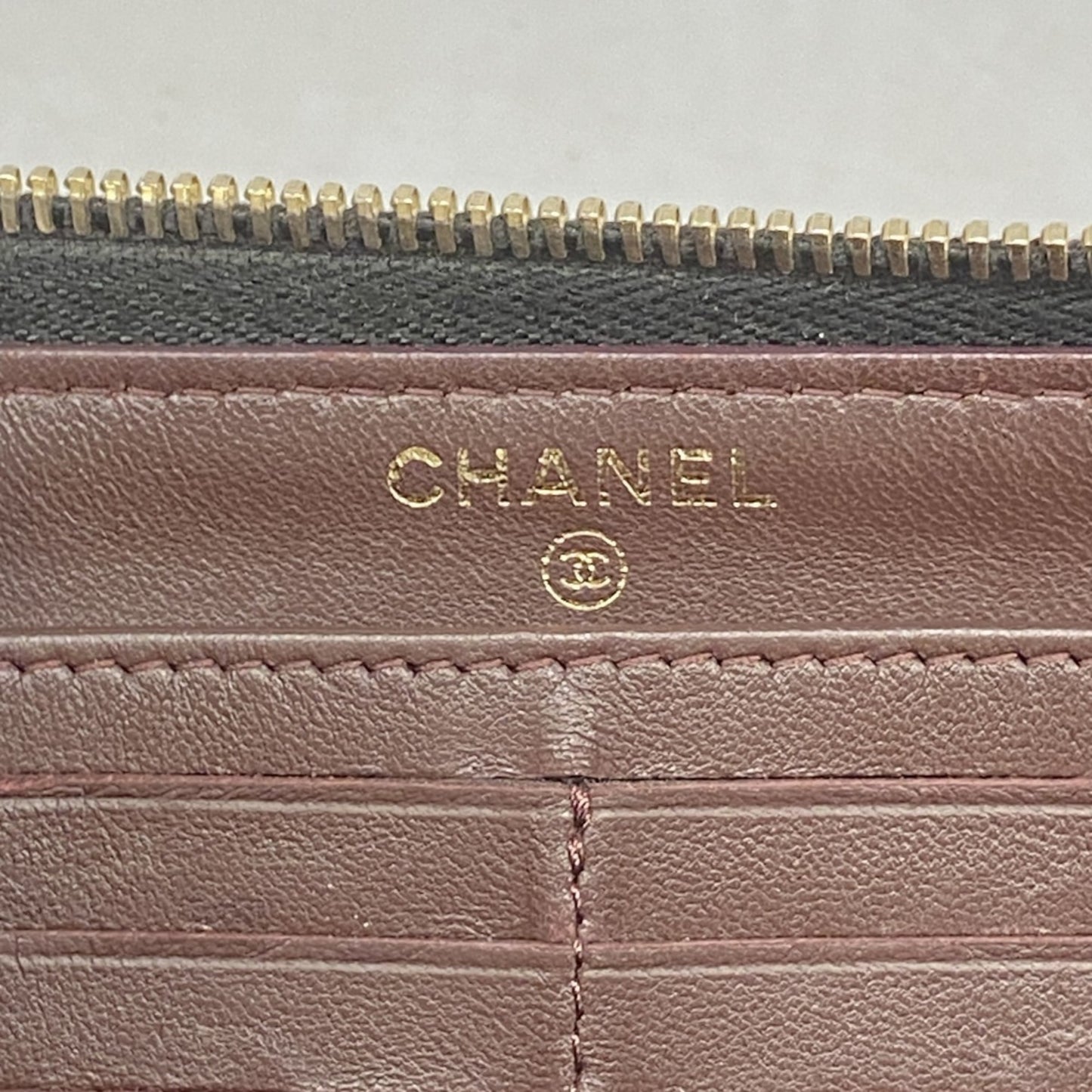 Chanel Matelasse Long Wallet In Black Lambskin