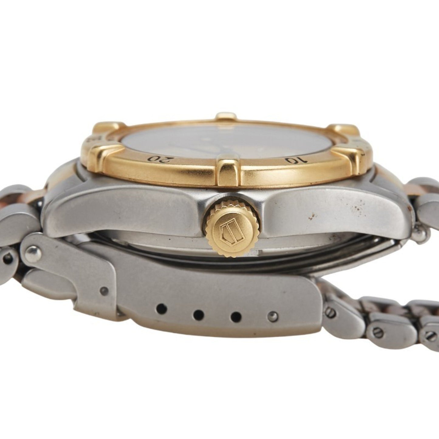 Tag Heuer Professional Watch 964.008-2 Quartz Gold Dial Stainless Steel Plated