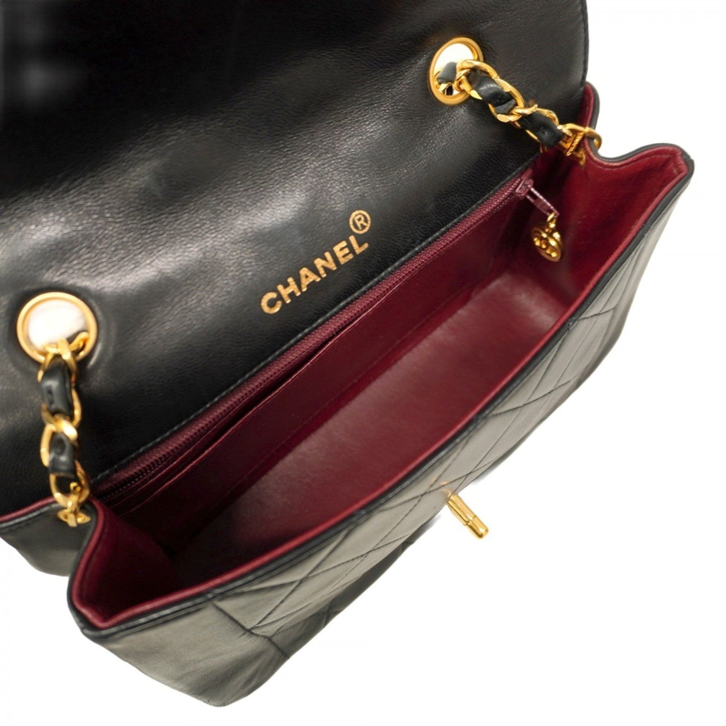 Chanel Diana Matelasse Chain Shoulder Bag In Lambskin