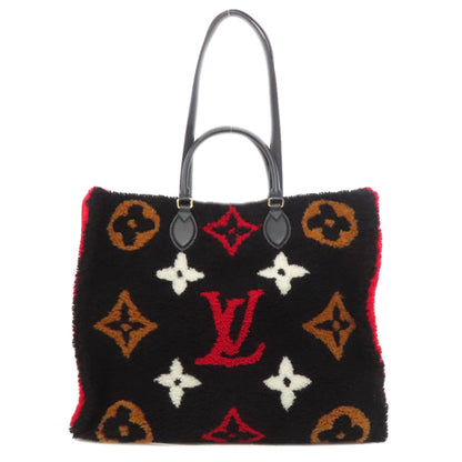 Louis Vuitton M55421 Monogram Teddy On The Go Gm Tote Bag In Shearling