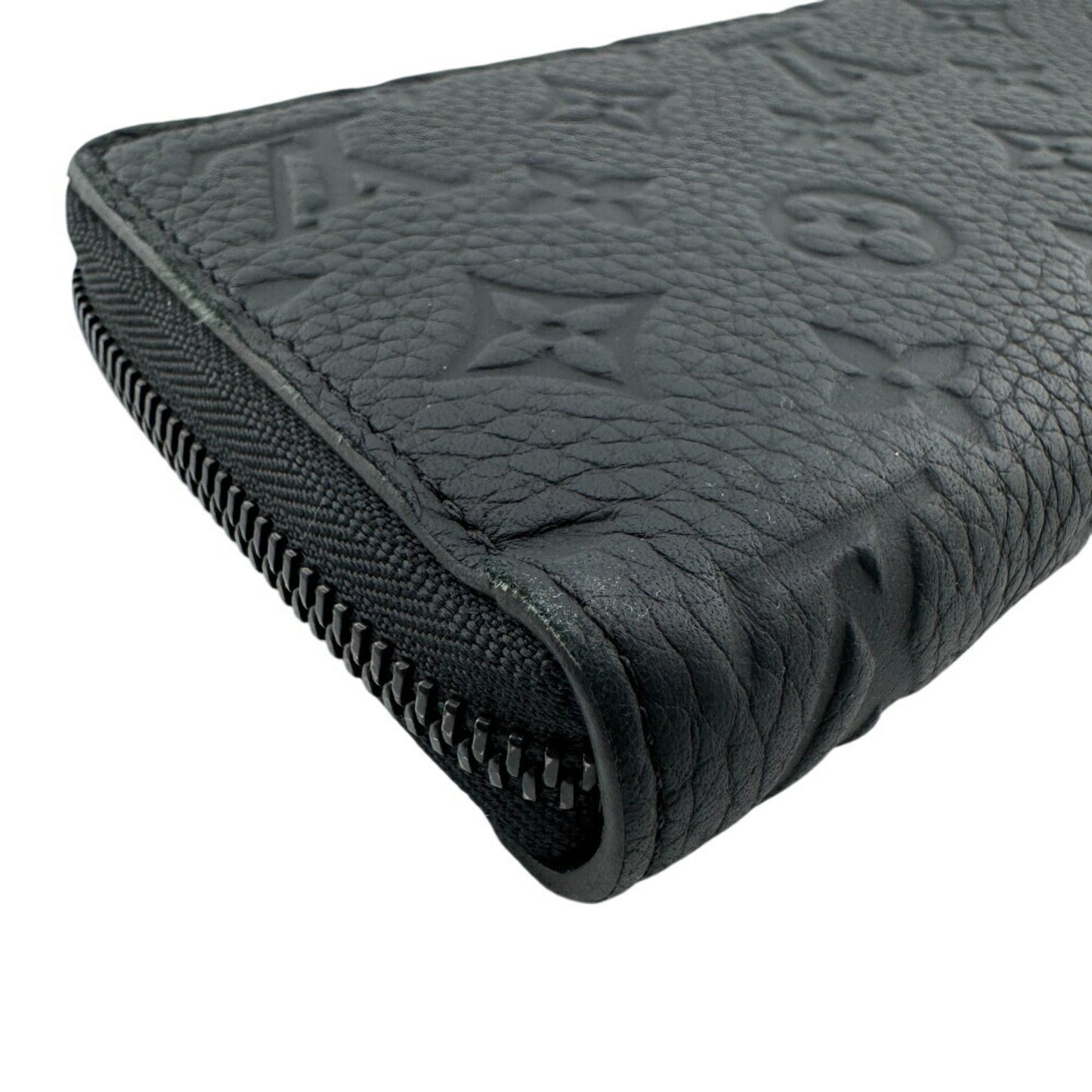 Louis Vuitton M11721 Zippy Wallet Horizontal Round Monogram Long Black