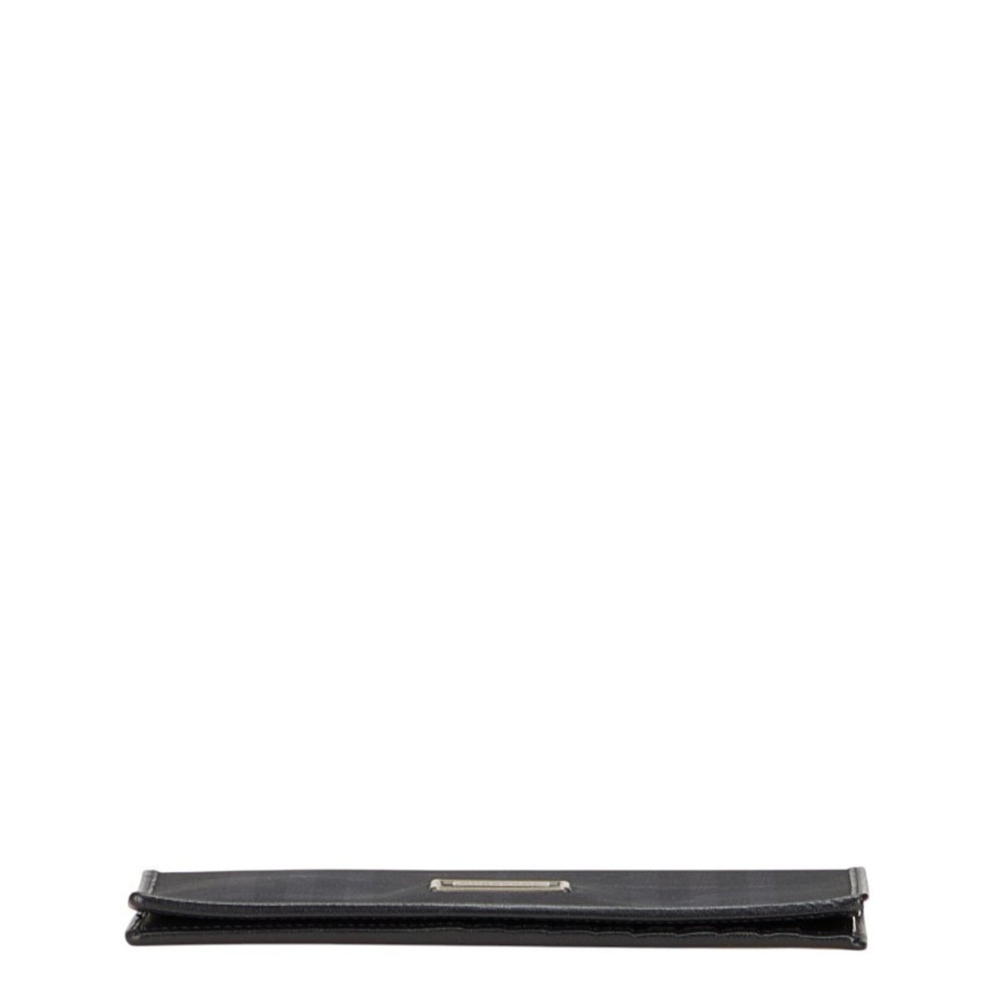 Burberry Check Long Wallet In Black