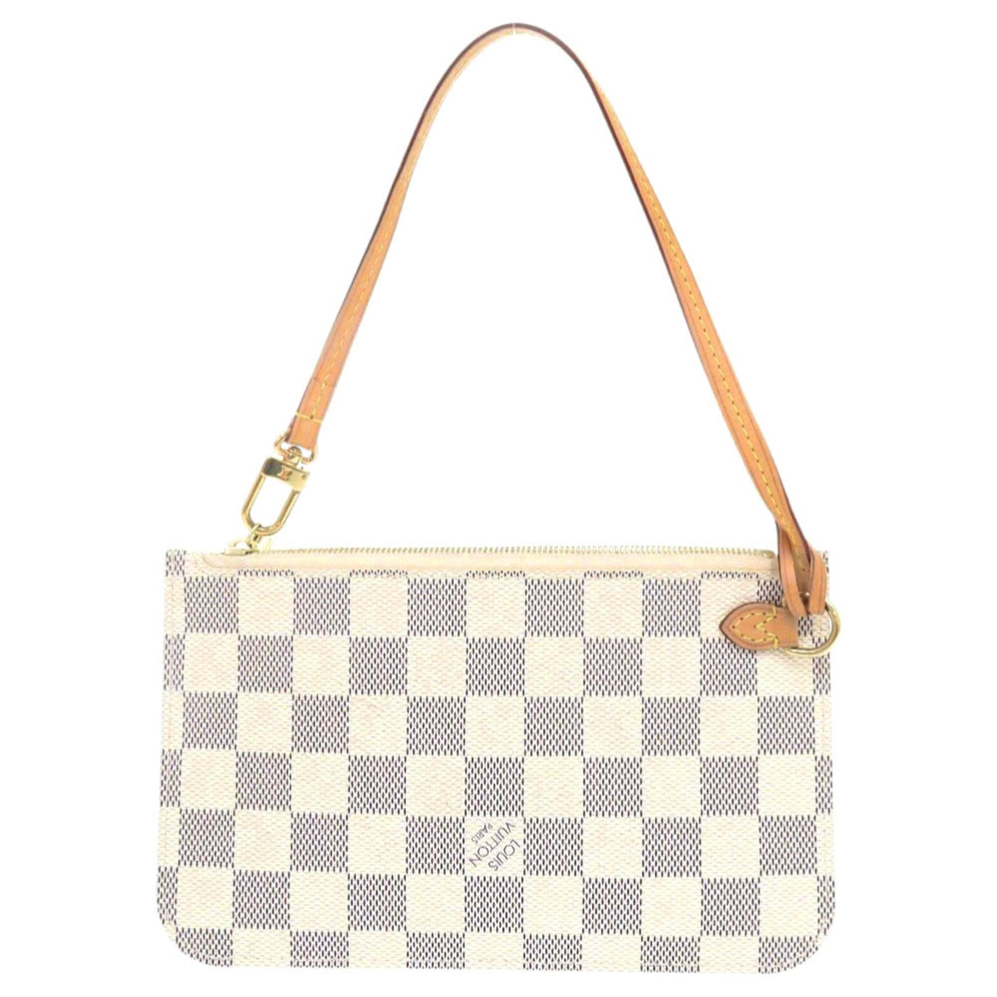 Louis Vuitton Neverfull Pouch Pm Damier Azur White Lv 1304 Louis Vuitton