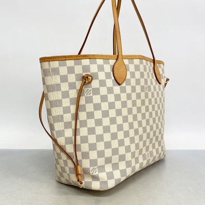 Louis Vuitton Damier Azur Neverfull Mm Tote Bag N41361 White
