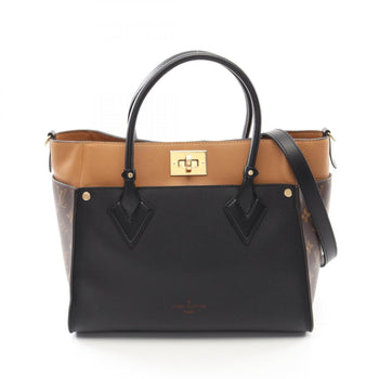 Louis Vuitton On My Side Mm Handbag Leather Coated Canvas Monogram
