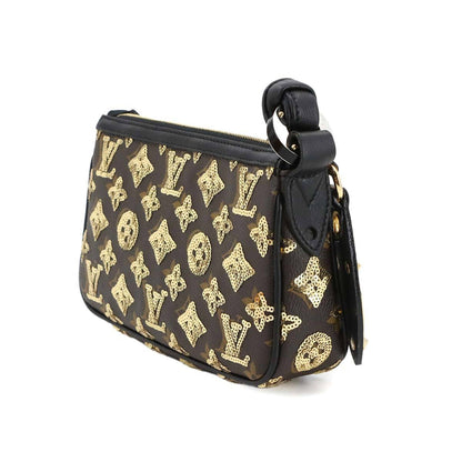 Louis Vuitton Monogram Eclipse Pochette Accessoires Handbag In Brown With Sequins