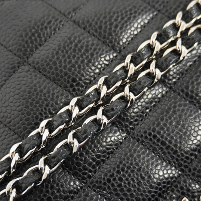 Chanel Matelasse Shoulder Wallet With Chain Bag In Caviar Skin
