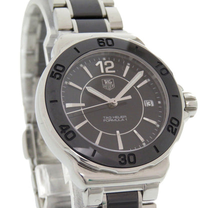 Tag Heuer Formula 1 Wah1210.Ba0859 Stainless Steel Black/Silver Dial Quartz Watch 0330 Heuer