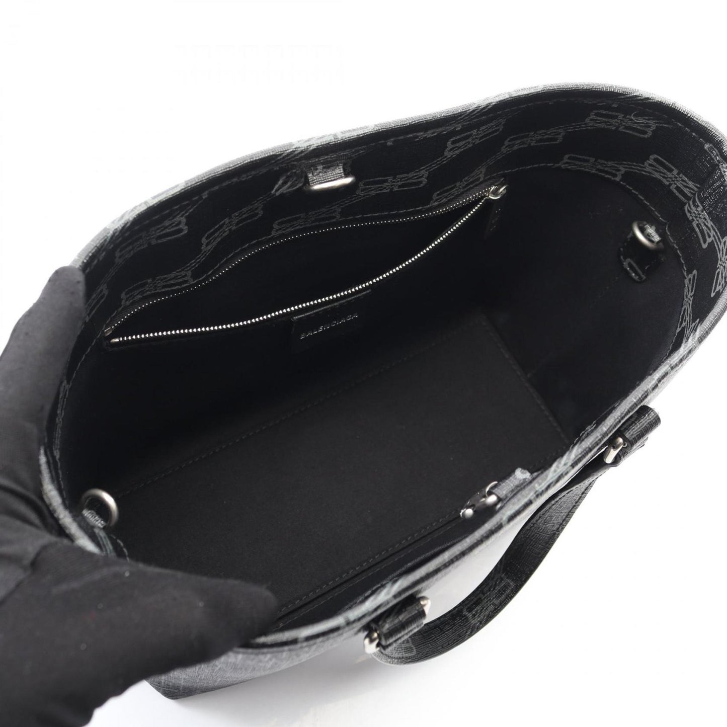 Balenciaga Signature Small Shopper Handbag In Coated Canvas