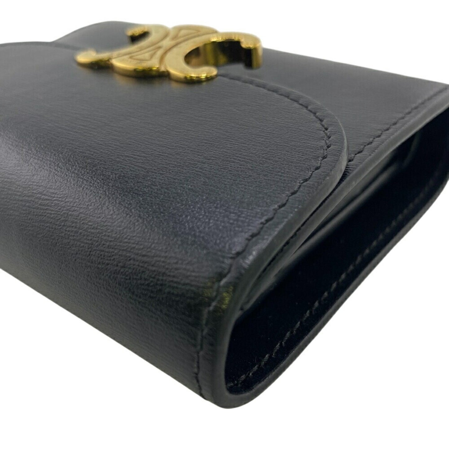 Celine Small Flap Wallet Trifold Black