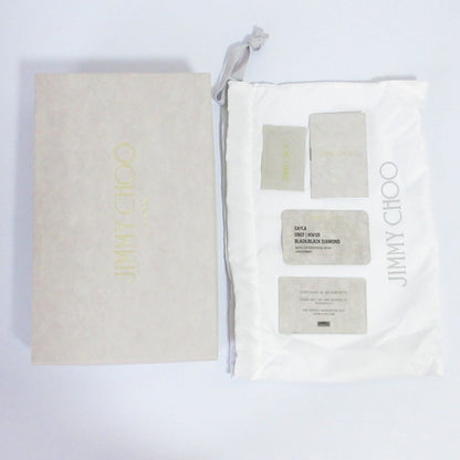 Jimmy Choo Cayla Leather Rhinestone Clutch Bag