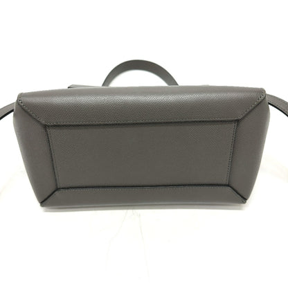 Celine 189153 Logo 2Way Shoulder Bag Hand Bag Gray