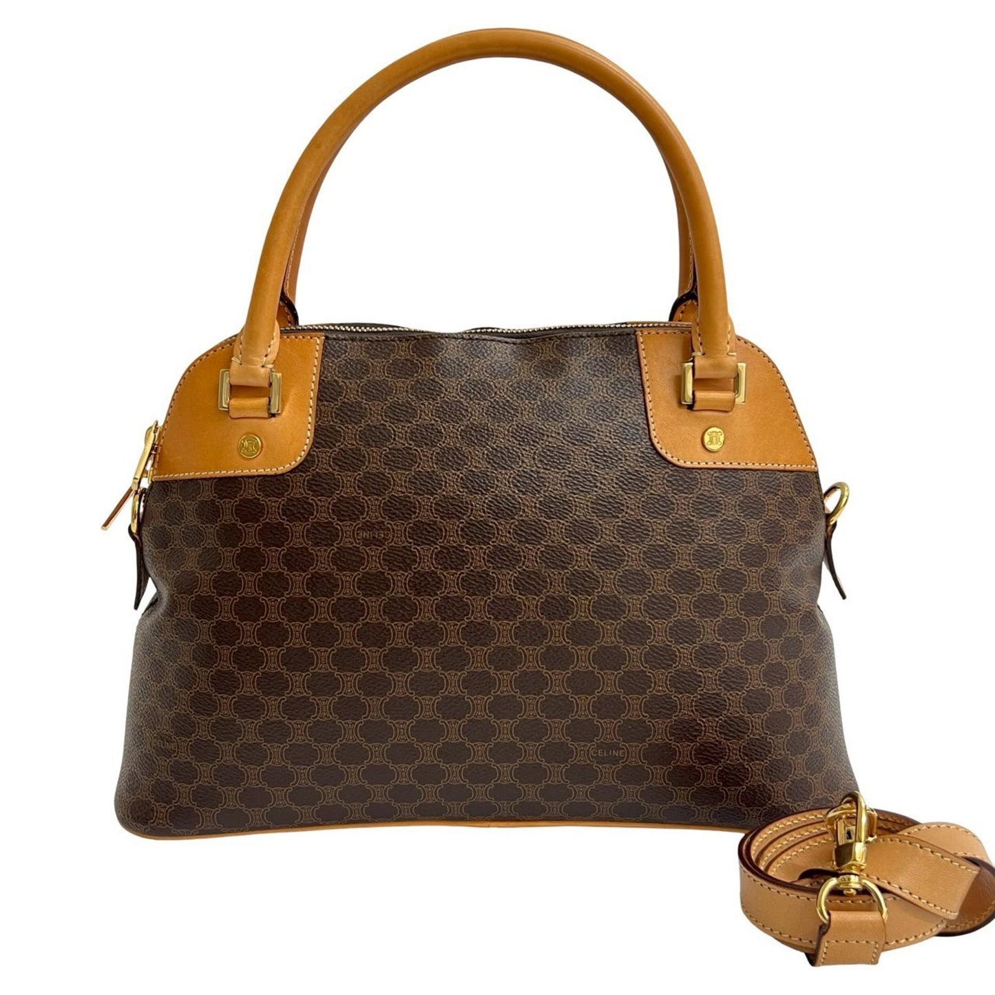 Celine Macadam Leather 2-Way Handbag