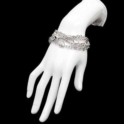 Tiffany & Co. Heart Chain Bracelet 16.5Cm Sv Silver 925 5-Row