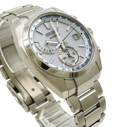 Seiko Astron Radio-Controlled Solar Watch With Silver Dial And Titanium Dial