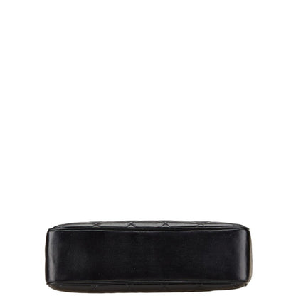 Chanel Matelasse Coco Mark Chain Shoulder Bag Tote Black Lambskin