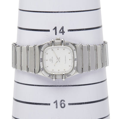 Omega Constellation Quartz Watch With Silver Dial And Stainless Steel