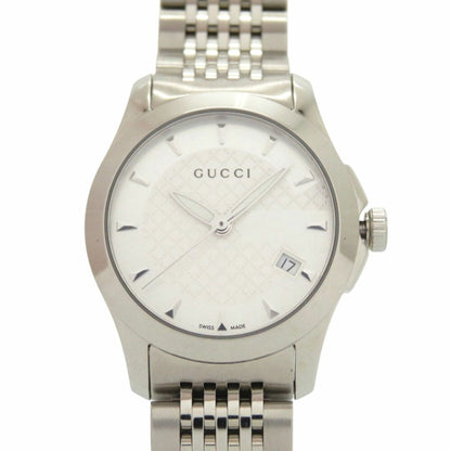 Like New Gucci G-Timeless 126.5 Stainless Steel Silver Quartz Watch 1757Gucci