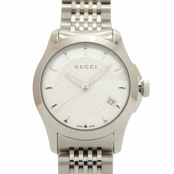 Like New Gucci G-Timeless 126.5 Stainless Steel Silver Quartz Watch 1757Gucci
