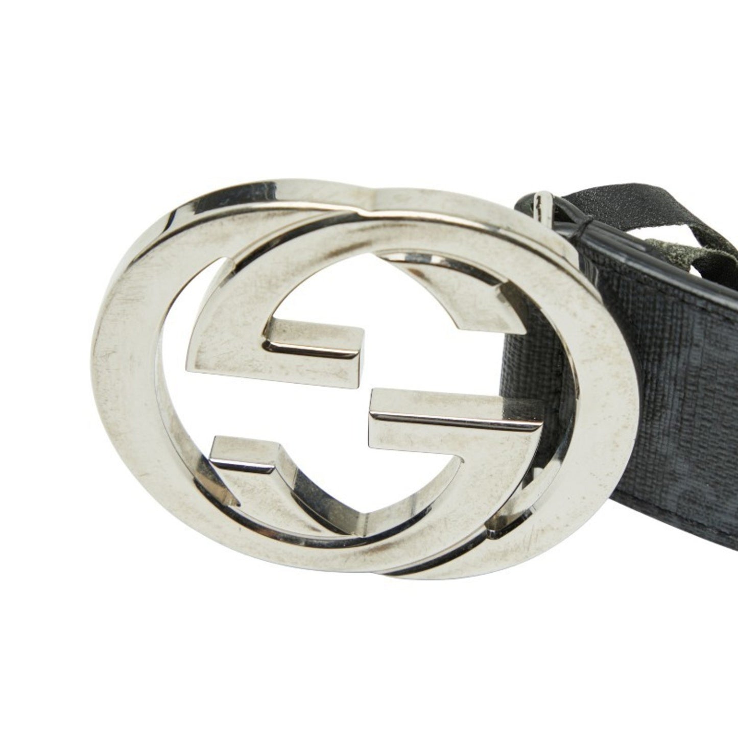 Gucci Gg Supreme Belt Size: 95 38 411924 Black Gray