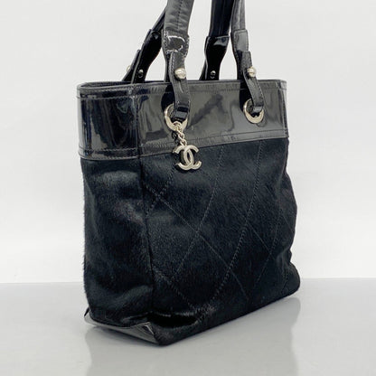 Chanel Paris-Biarritz Tote Bag In Black Patent Leather