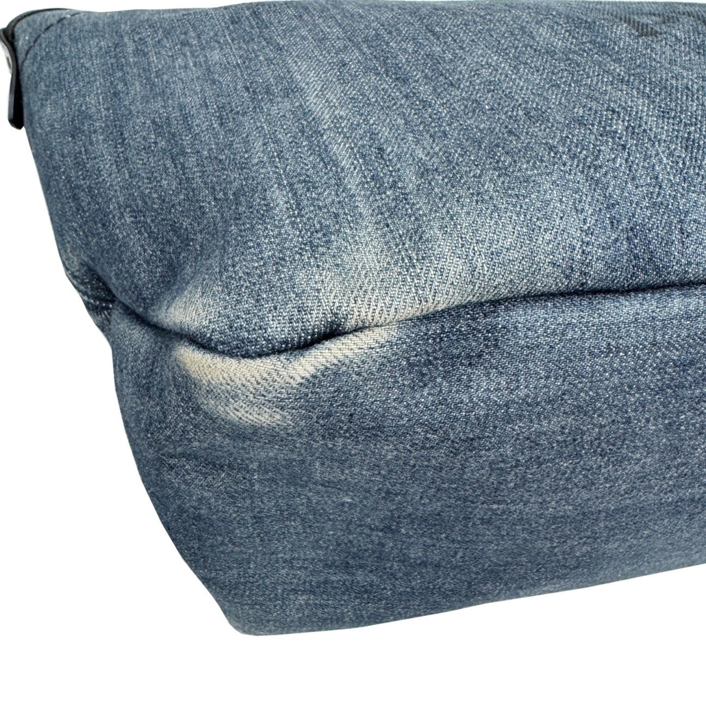 Prada 1Bg311 Denim Leather Tote Bag Handbag