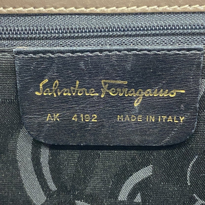 Salvatore Ferragamo Gancini Leather Handbag Brown