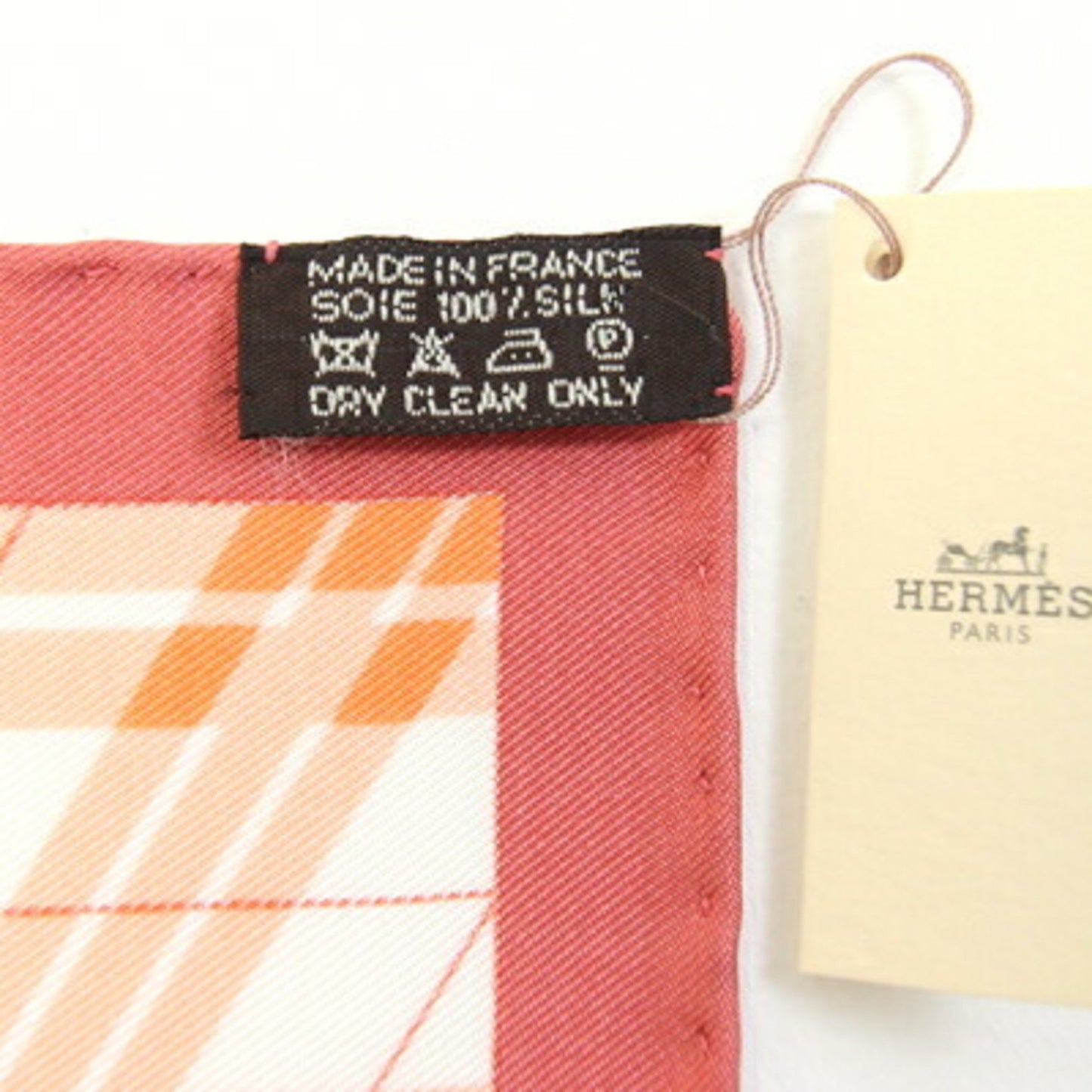 Hermes Herms Carr 40 H En Voyage Scarf/Muffler In Orange Silk
